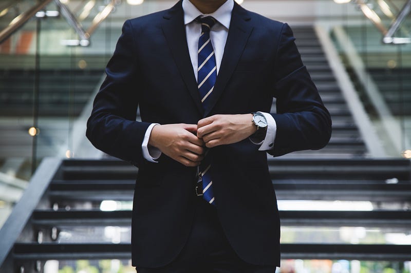 Confident man demonstrating good posture