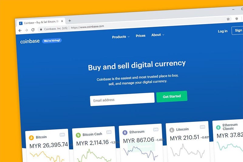 User-friendly interface for buying cryptocurrency