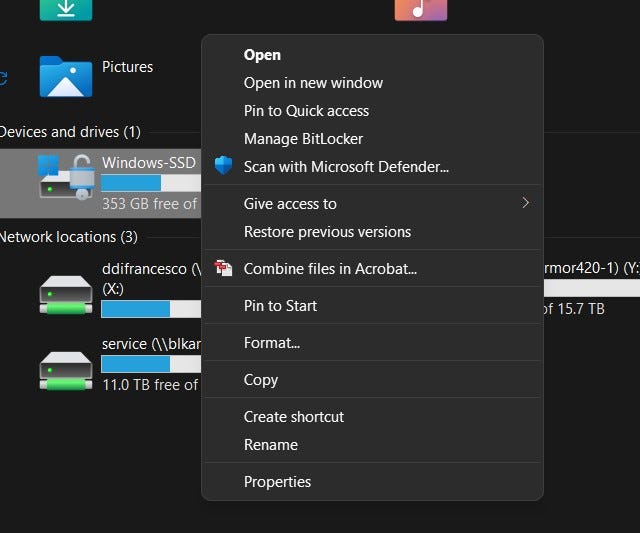 Additional Right-click Options in Windows 11