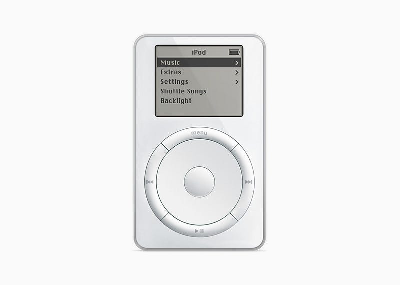 Original iPod design, a classic of its time