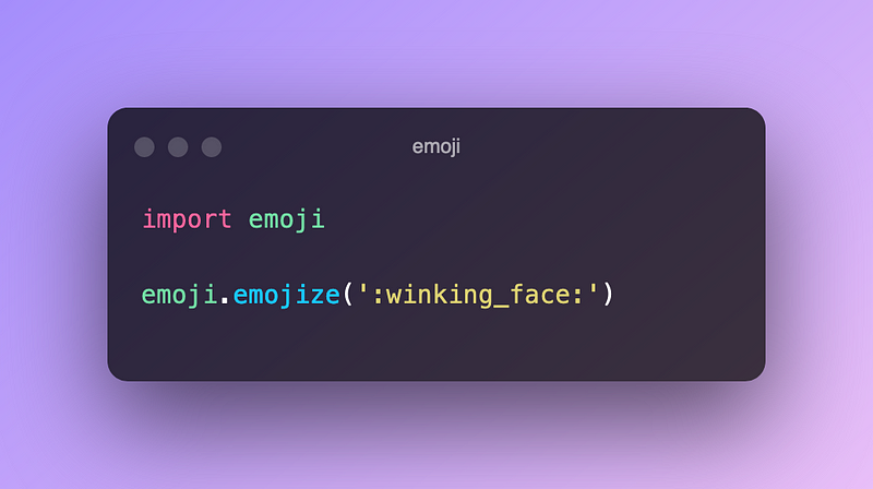 Implementing emojis in Python code