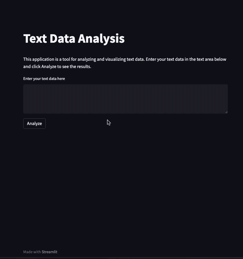 Text analysis application generated by AI