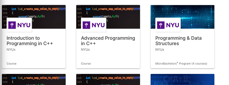 edX C++ Course Offerings