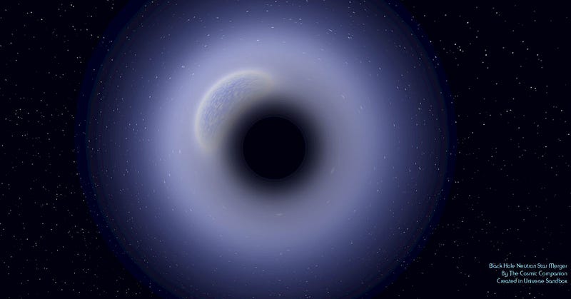 Visualization of gravitational waves from a neutron star and black hole collision