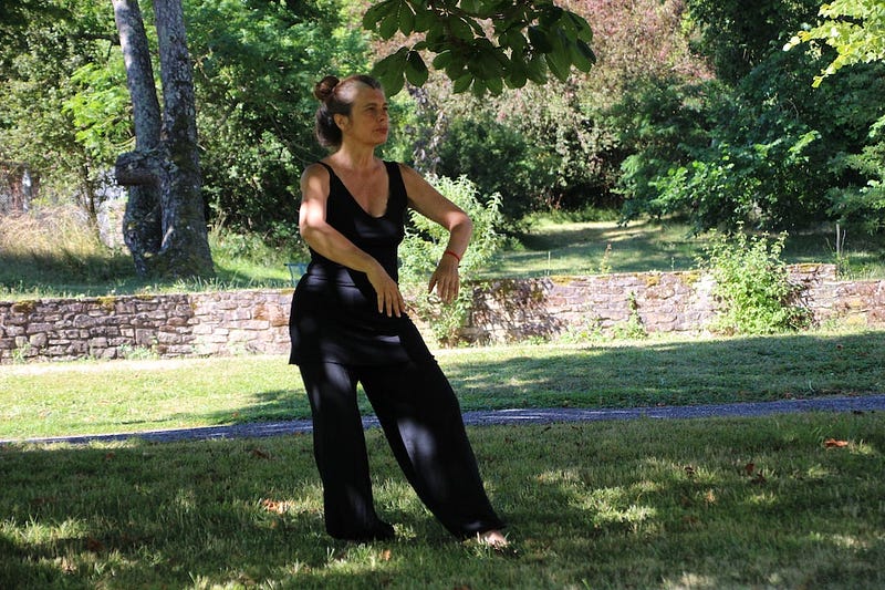 Tai Chi practice in action, promoting wellness