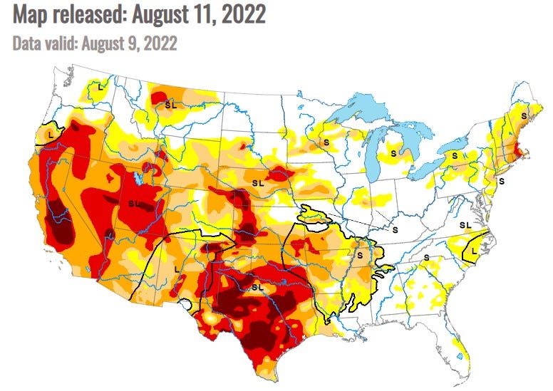 Drought Monitor Map and Water Resource Status