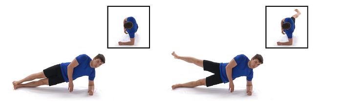 Leg raise plank demonstration