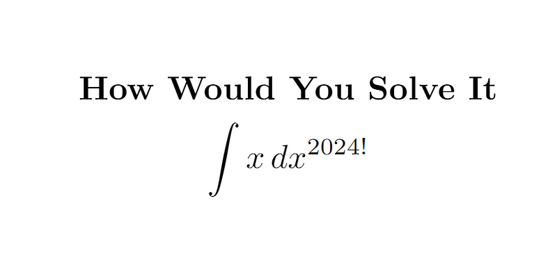 Visual representation of the integral problem