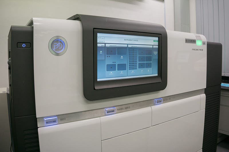 PacBio sequencing technology in action.