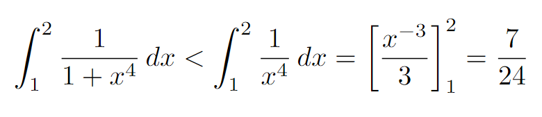 Definite Integral for Upper Bound