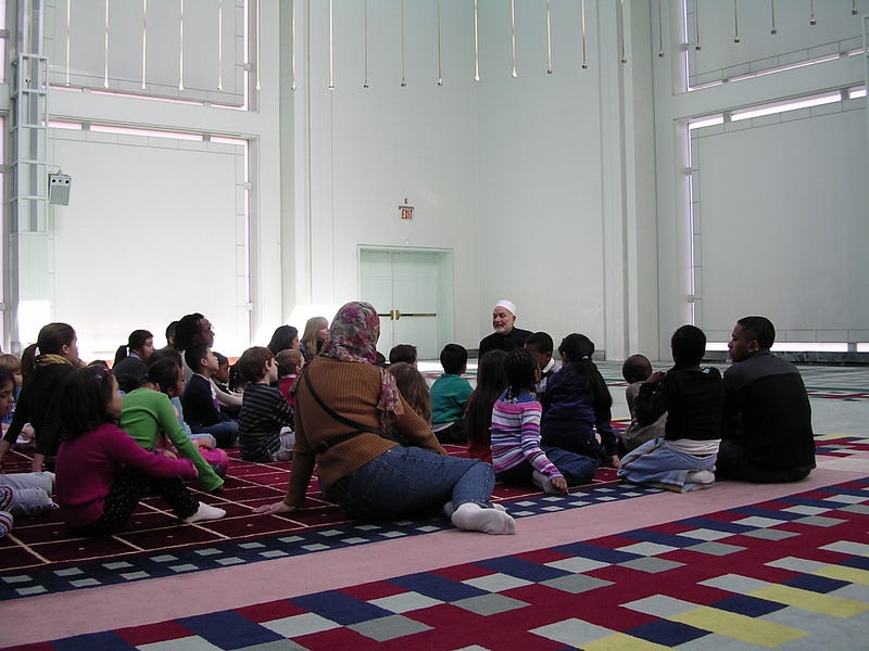 Students exploring sacred spaces in their community