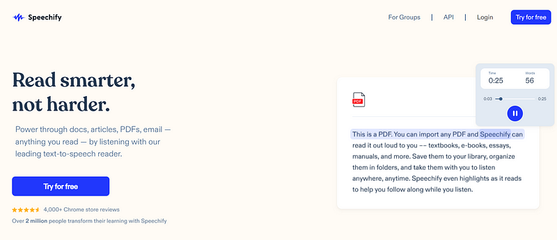 Benefits of using Speechify