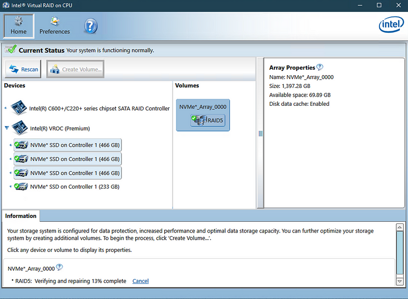 Disk Data Caching Impact