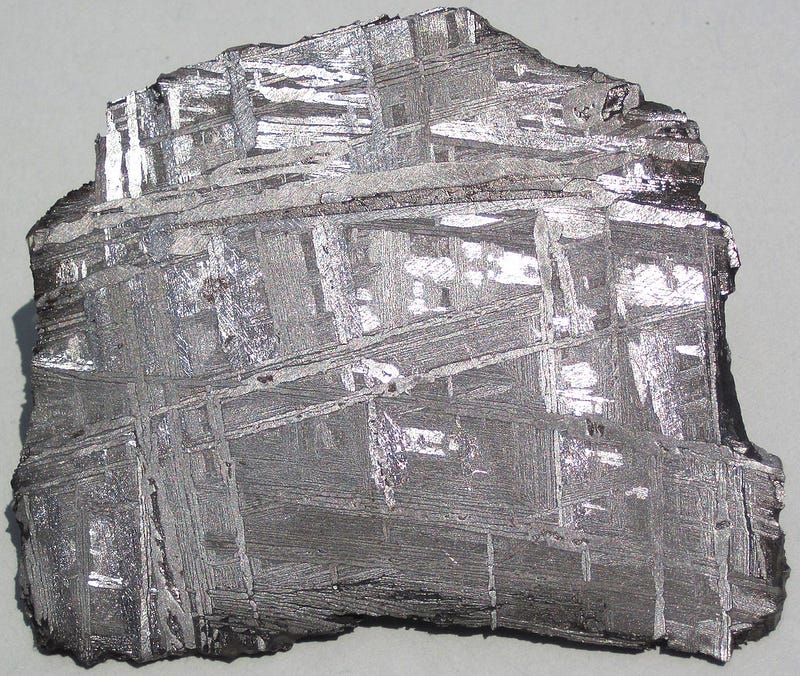 Widmanstätten pattern in meteorites