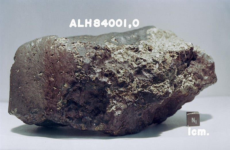 ALH84001 meteorite from Mars