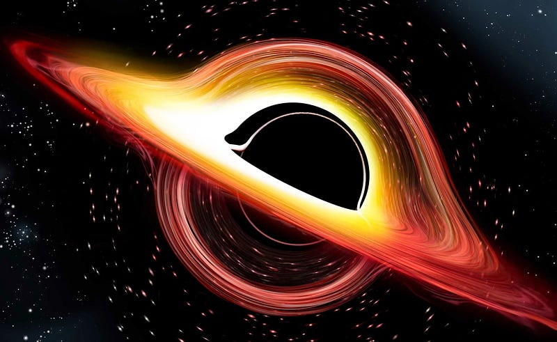 Illustration of a four-dimensional black hole