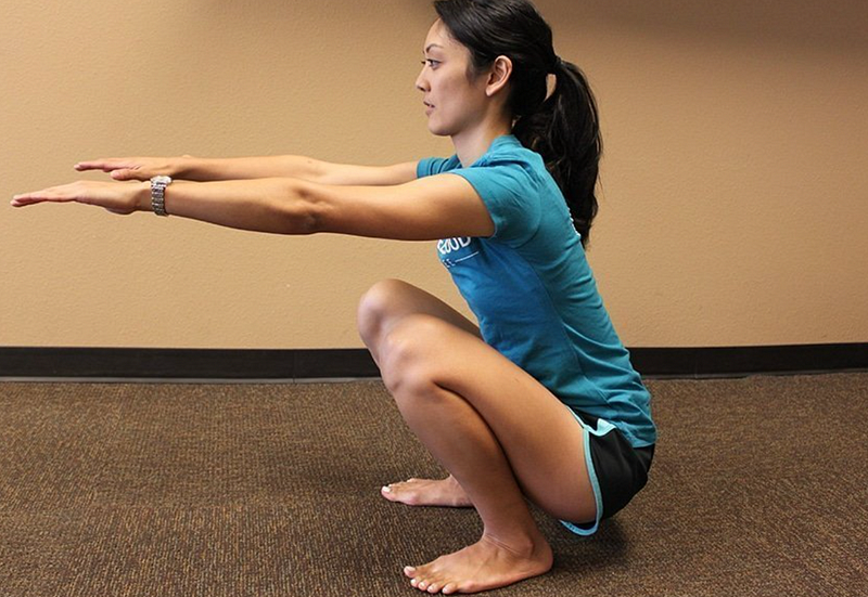 Deep squat for hip mobility