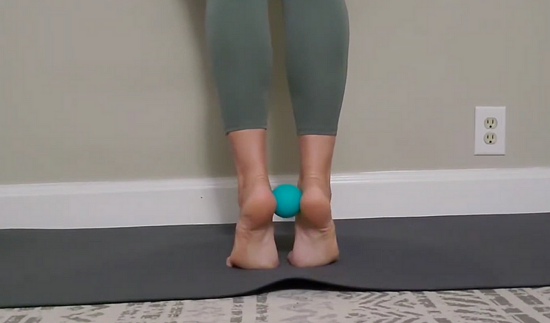 Ball Squeeze Calf Raise exercise