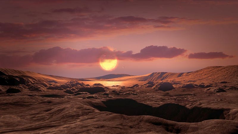 Artistic rendering of Kepler-1649c's landscape