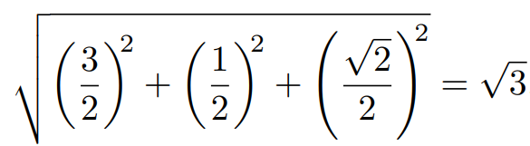 Distance formula representation