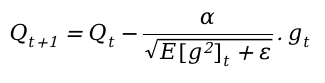 Moving average effects on learning rate stability