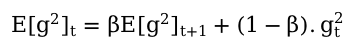 Formulas demonstrating EWMA concept