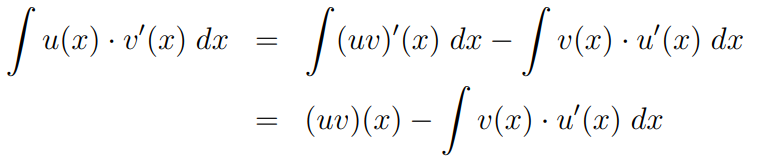 Integrating the rearranged product rule