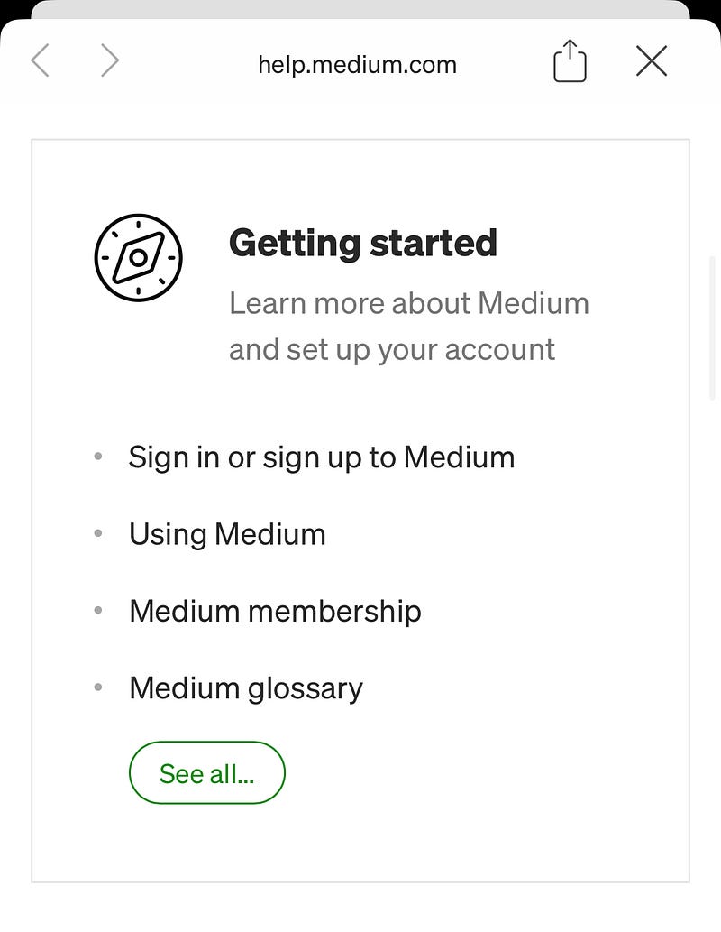 Medium app screenshot