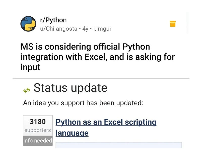 Microsoft hints at Python support