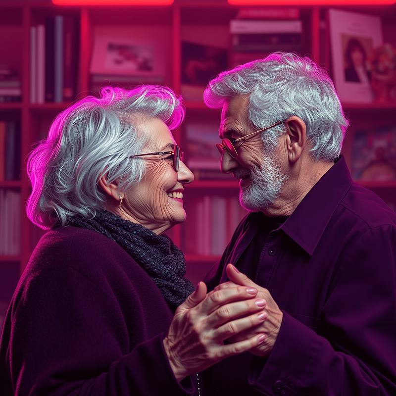 Older adults often find fulfilling relationships through maturity.